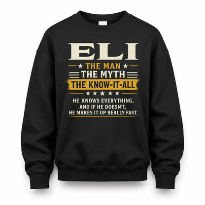 ELI TM90-K04-125 - NAME Legendary Know-It-All Personalized Funny Shirt