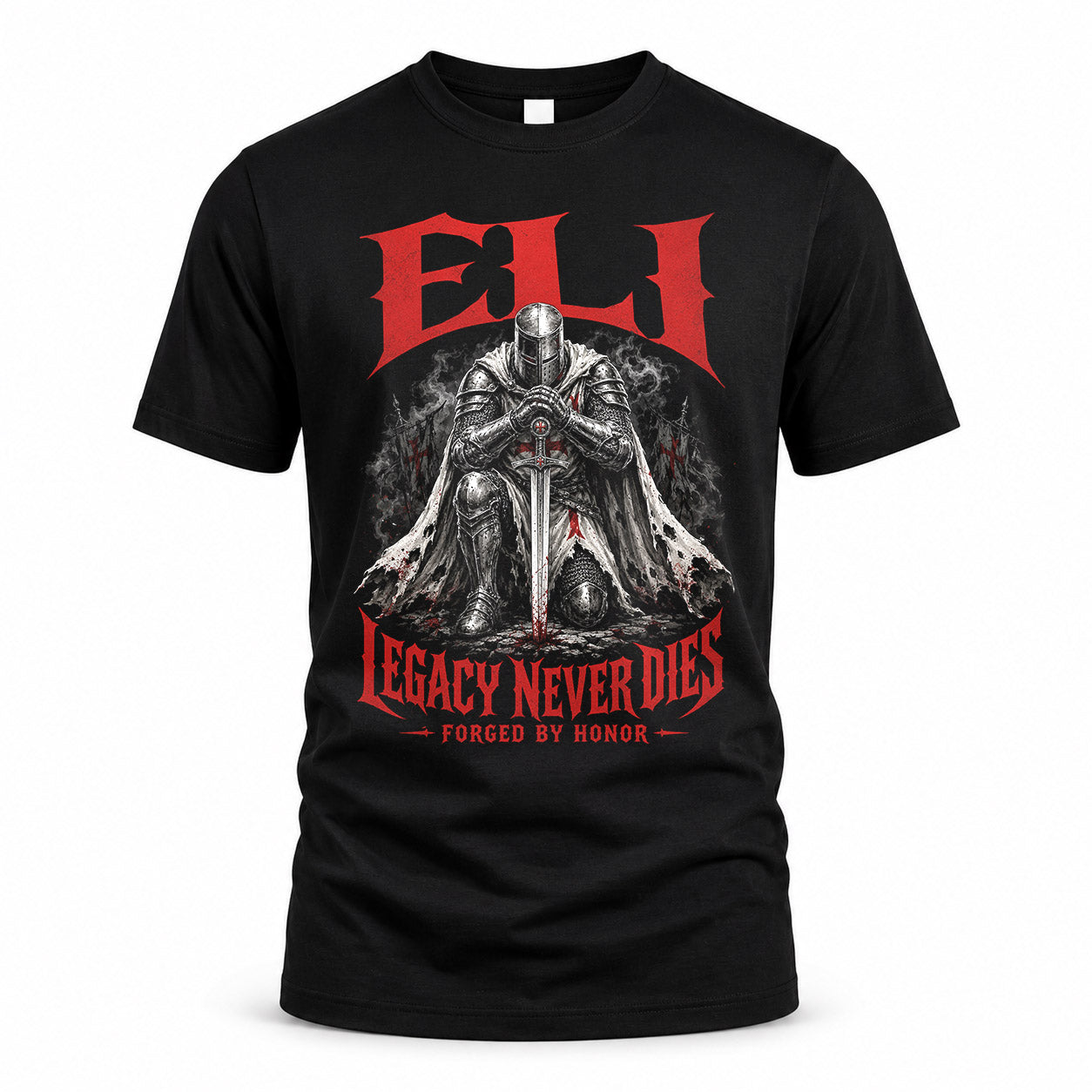 ELI HS90-K04-109 - NAME Legacy Never Dies Forged By Honor Personalized Knight