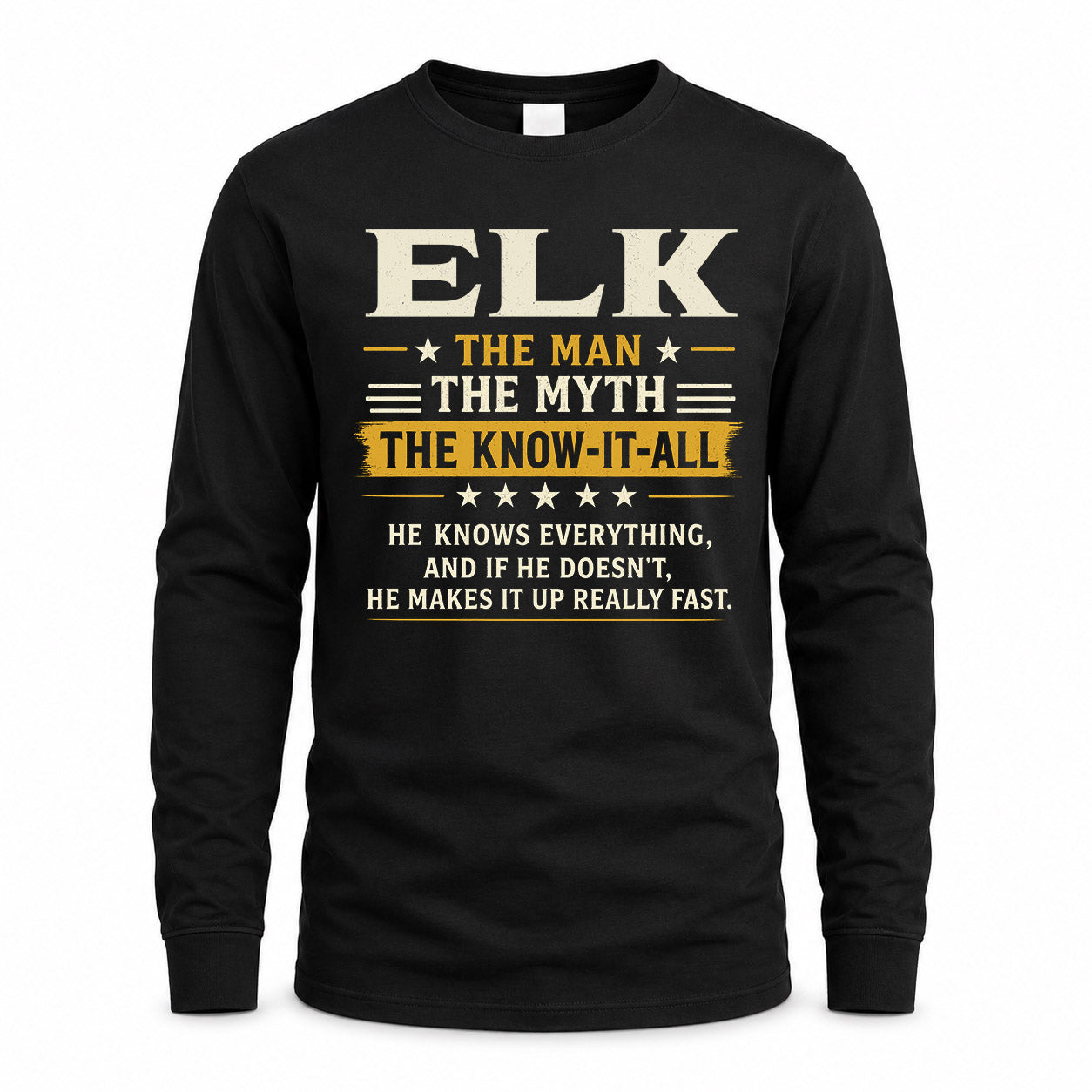 ELK TM90-K04-125 - NAME Legendary Know-It-All Personalized Funny Shirt