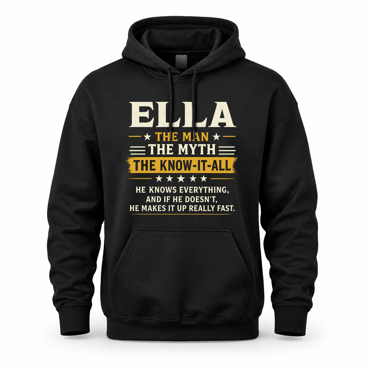 ELLA TM90-K04-125 - NAME Legendary Know-It-All Personalized Funny Shirt