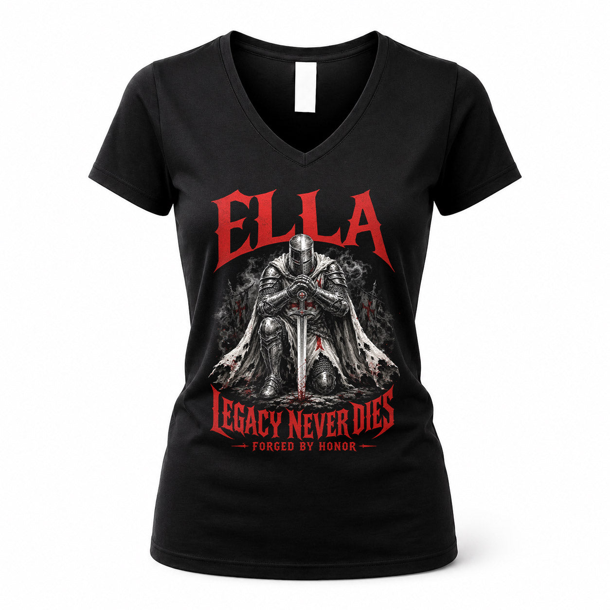 ELLA HS90-K04-109 - NAME Legacy Never Dies Forged By Honor Personalized Knight