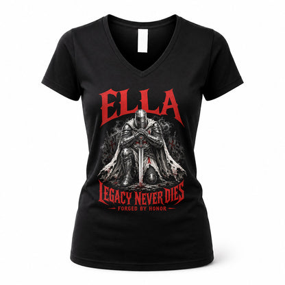 ELLA HS90-K04-109 - NAME Legacy Never Dies Forged By Honor Personalized Knight