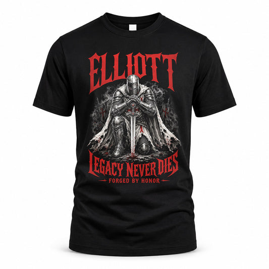 ELLIOTT HS90-K04-109 - NAME Legacy Never Dies Forged By Honor Personalized Knight