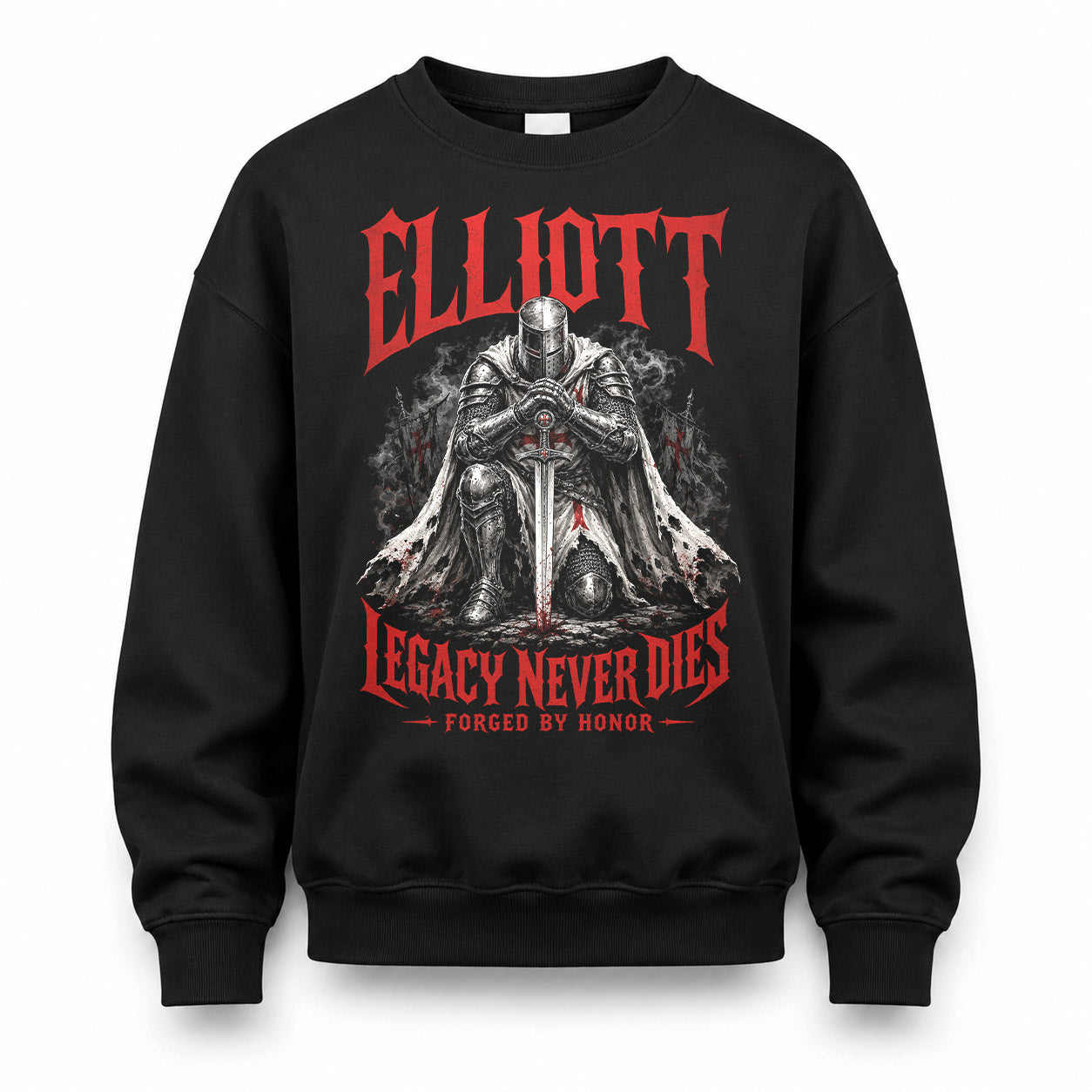 ELLIOTT HS90-K04-109 - NAME Legacy Never Dies Forged By Honor Personalized Knight