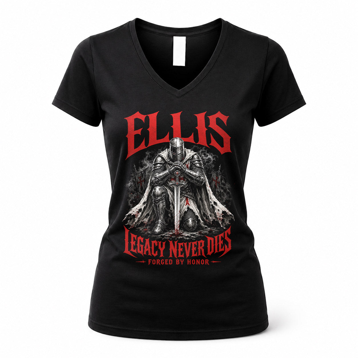 ELLIS HS90-K04-109 - NAME Legacy Never Dies Forged By Honor Personalized Knight