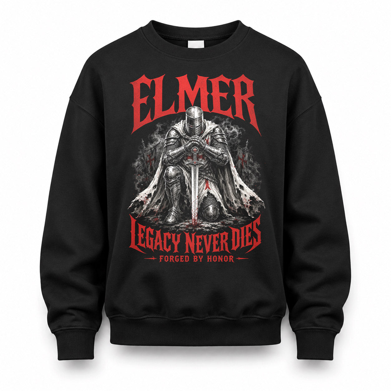 ELMER HS90-K04-109 - NAME Legacy Never Dies Forged By Honor Personalized Knight