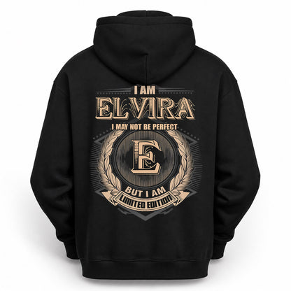 ELVIRA PH55-T25-Personalized Name Quote Apparel “I Am NAME May Not Be Perfect But I Am Limited Edition”