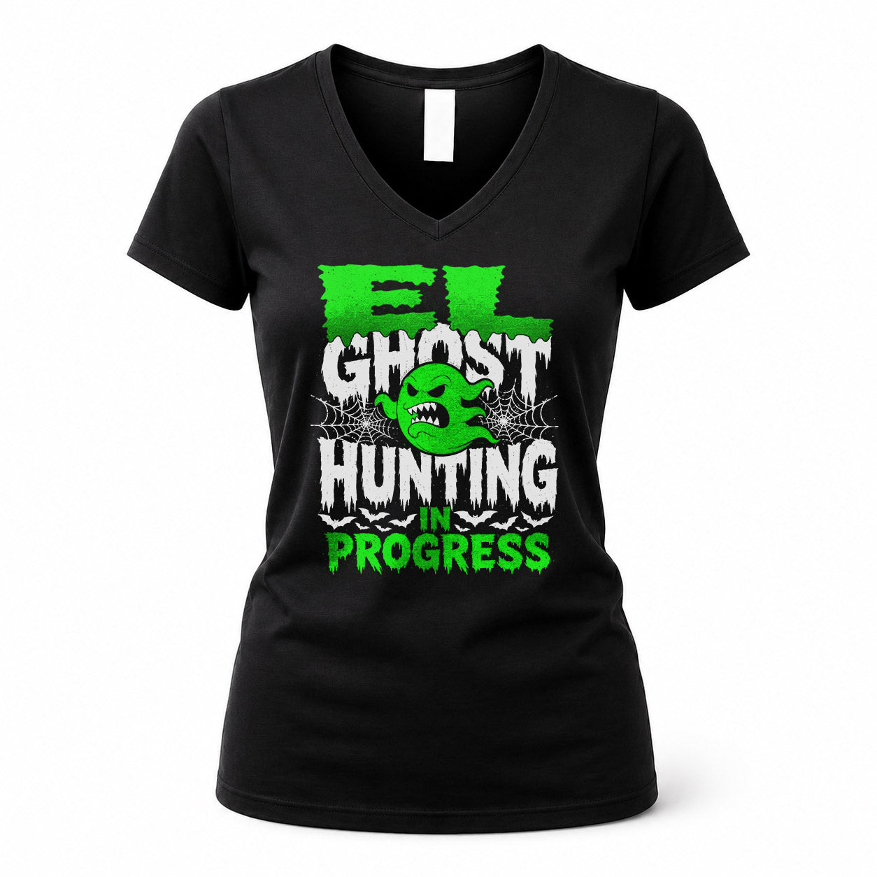 EL HW22-K06-109 - NAME Ghost Hunting In Progress Personalized Halloween Shirt