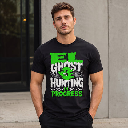 EL HW22-K06-109 - NAME Ghost Hunting In Progress Personalized Halloween Shirt