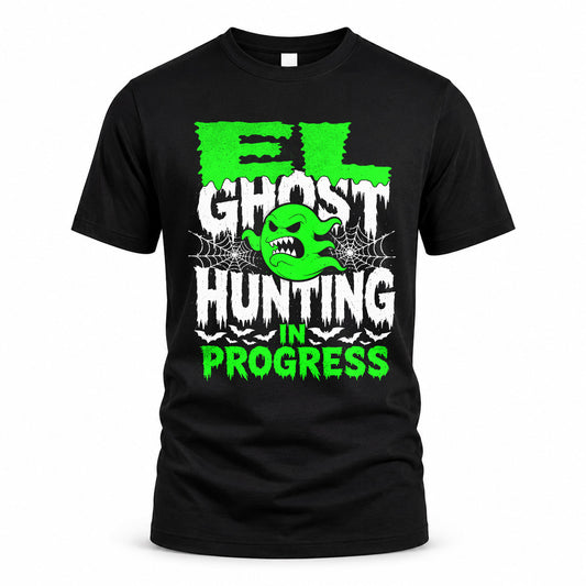 EL HW22-K06-109 - NAME Ghost Hunting In Progress Personalized Halloween Shirt