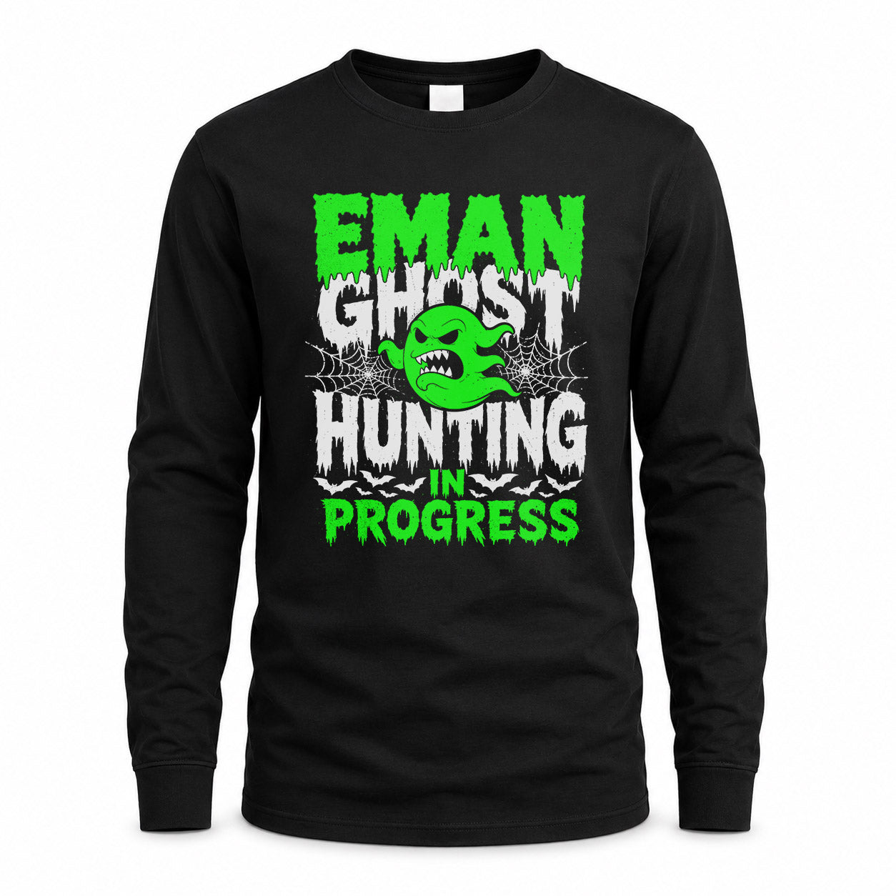 EMAN HW22-K06-109 - NAME Ghost Hunting In Progress Personalized Halloween Shirt