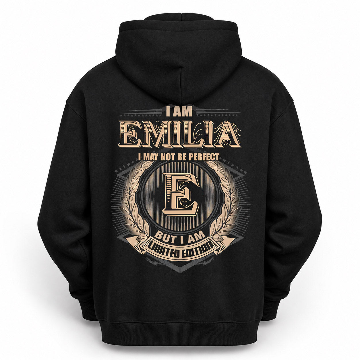 EMILIA PH55-T25-Personalized Name Quote Apparel “I Am NAME May Not Be Perfect But I Am Limited Edition”
