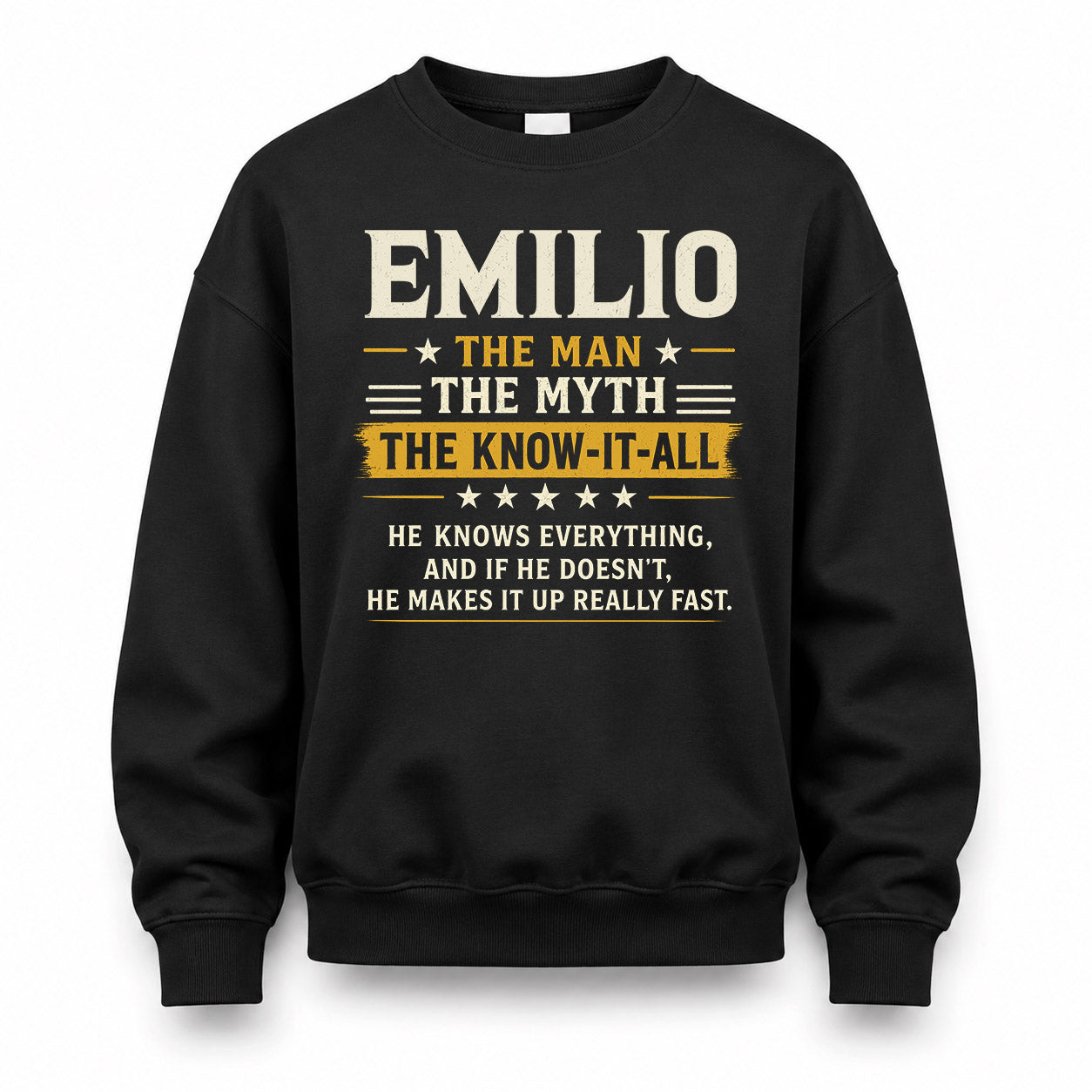 EMILIO TM90-K04-125 - NAME Legendary Know-It-All Personalized Funny Shirt