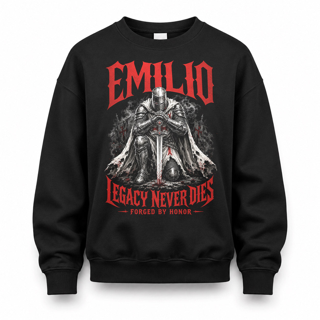 EMILIO HS90-K04-109 - NAME Legacy Never Dies Forged By Honor Personalized Knight