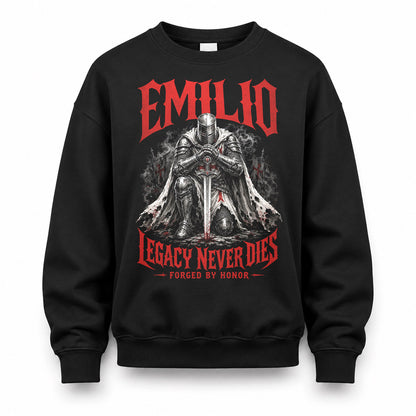 EMILIO HS90-K04-109 - NAME Legacy Never Dies Forged By Honor Personalized Knight