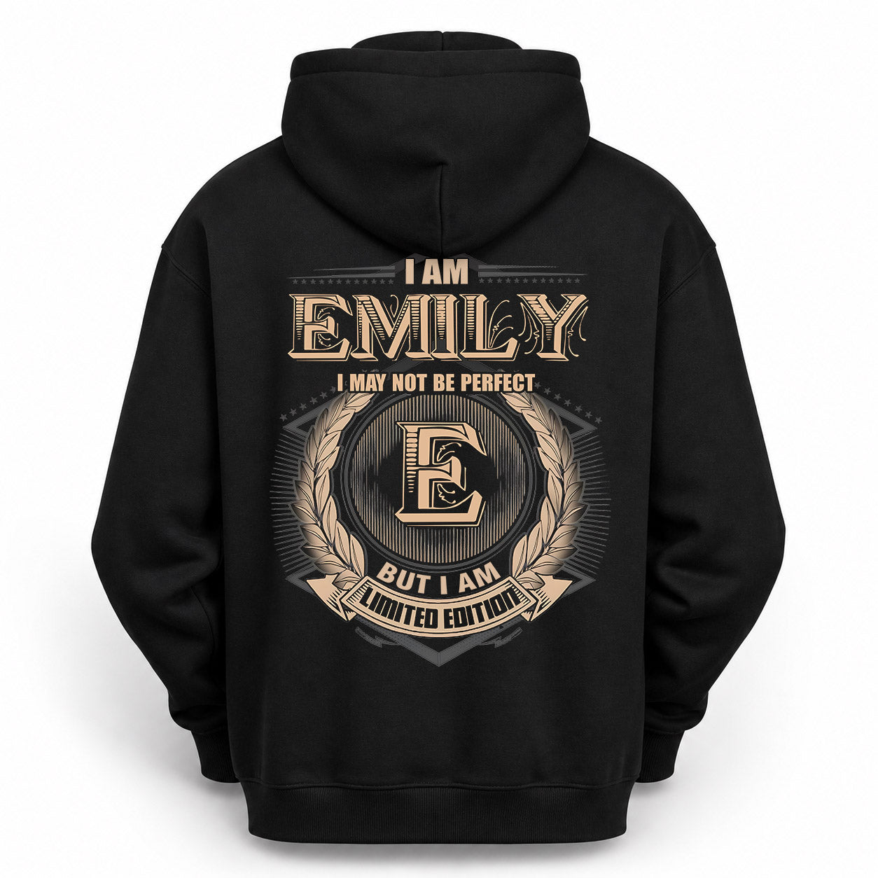 EMILY PH55-T25-Personalized Name Quote Apparel “I Am NAME May Not Be Perfect But I Am Limited Edition”