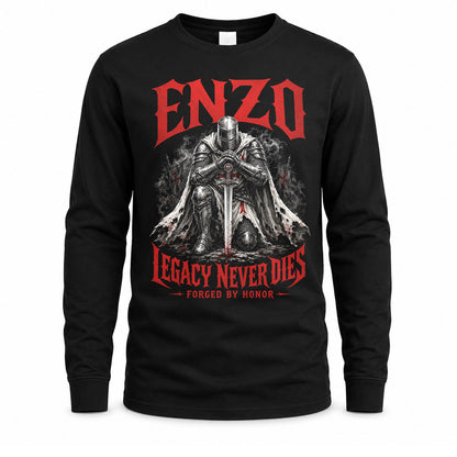 ENZO HS90-K04-109 - NAME Legacy Never Dies Forged By Honor Personalized Knight