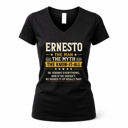 ERNESTO TM90-K04-125 - NAME Legendary Know-It-All Personalized Funny Shirt