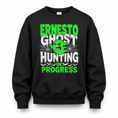 ERNESTO HW22-K06-109 - NAME Ghost Hunting In Progress Personalized Halloween Shirt