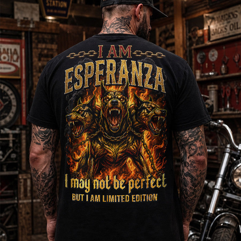 ESPERANZA MP88-F2-168–Personalized Bold Quote Apparel “I Am NAME I May Not Be Perfect But I Am Limited Edition