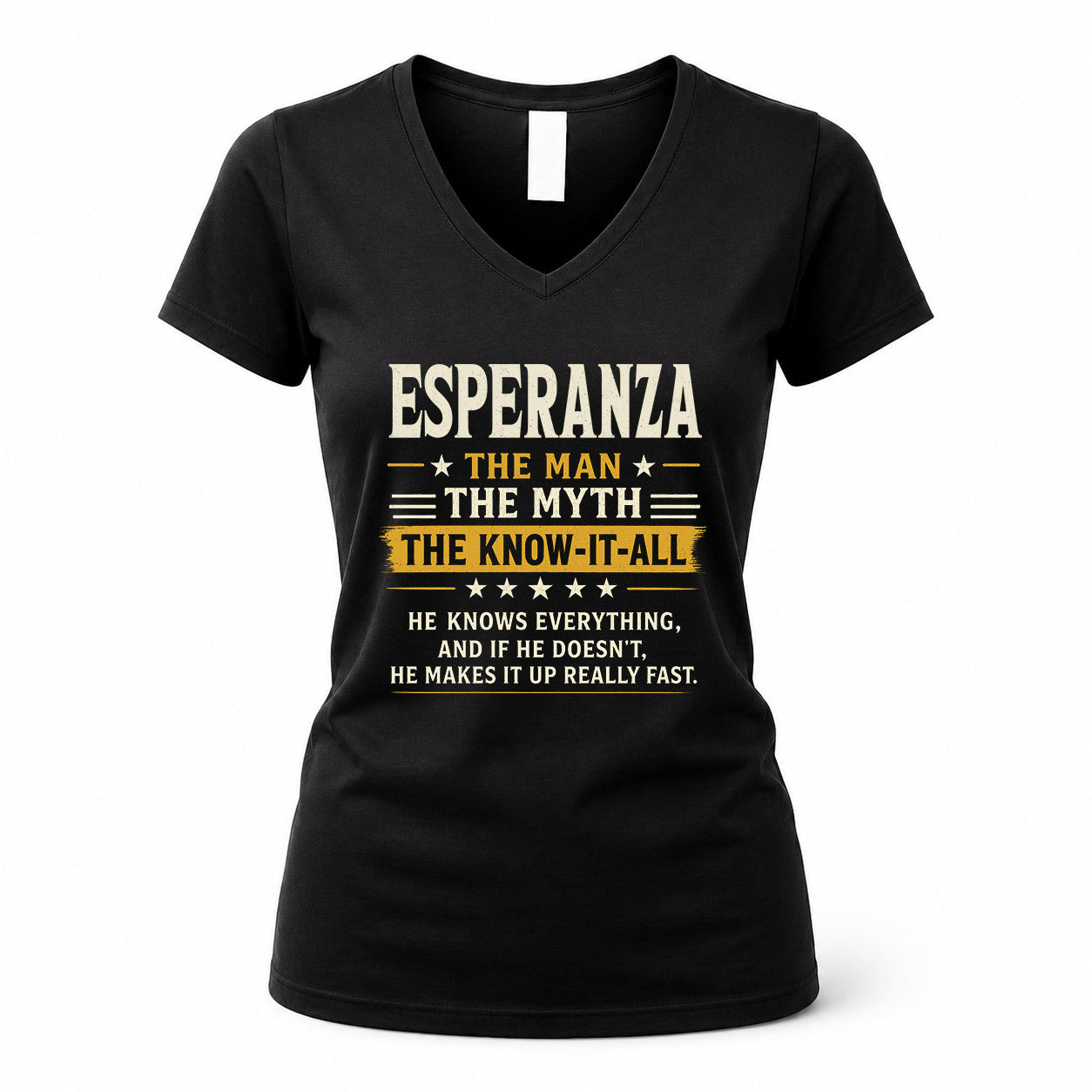 ESPERANZA TM90-K04-125 - NAME Legendary Know-It-All Personalized Funny Shirt