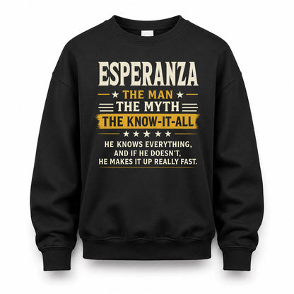 ESPERANZA TM90-K04-125 - NAME Legendary Know-It-All Personalized Funny Shirt