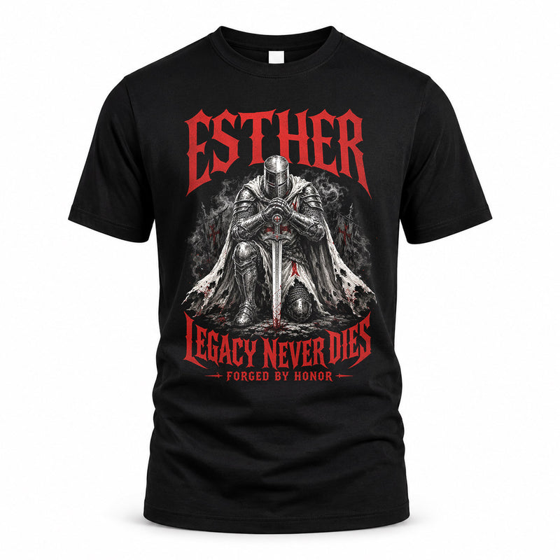 ESTHER HS90-K04-109 - NAME Legacy Never Dies Forged By Honor Personalized Knight
