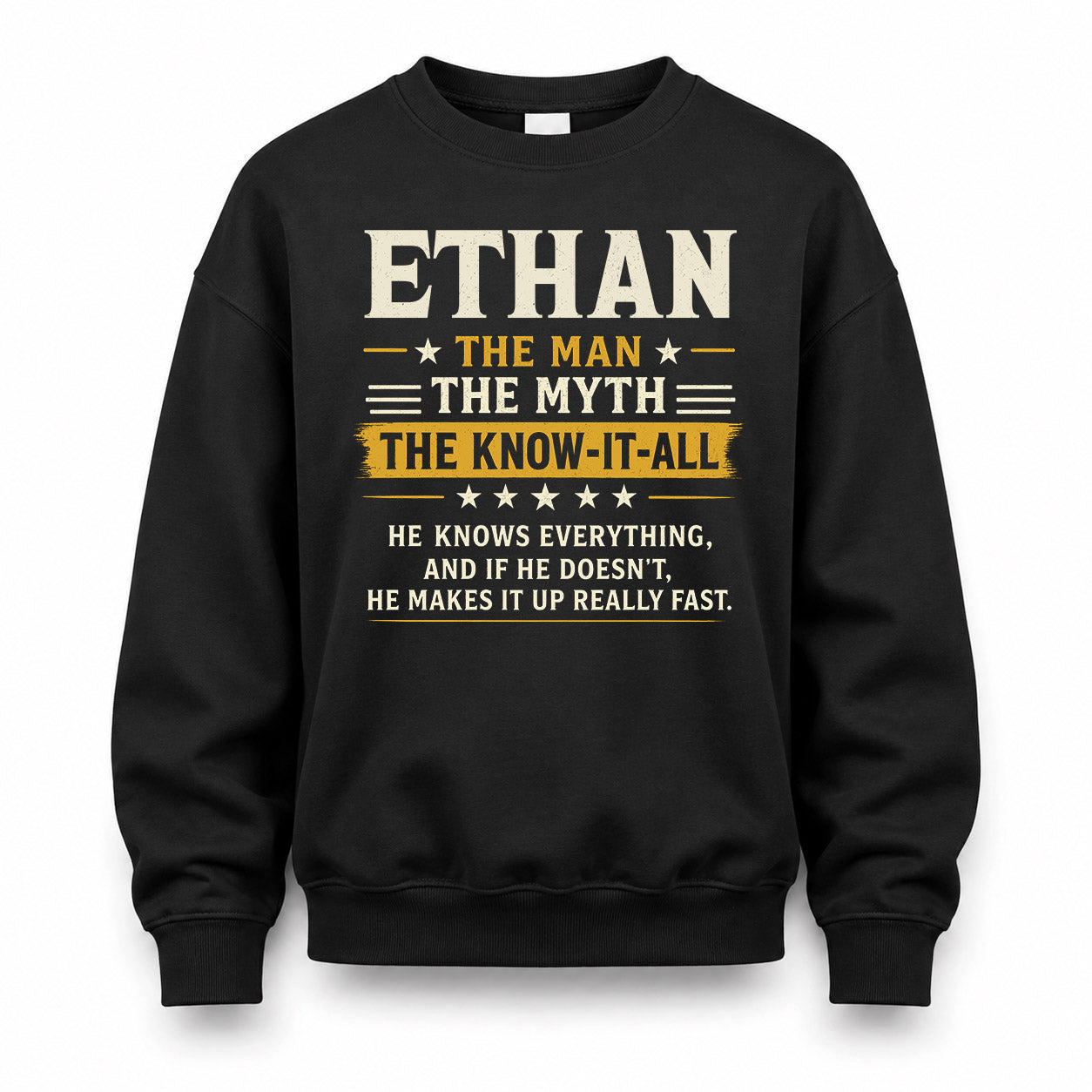ETHAN TM90-K04-125 - NAME Legendary Know-It-All Personalized Funny Shirt