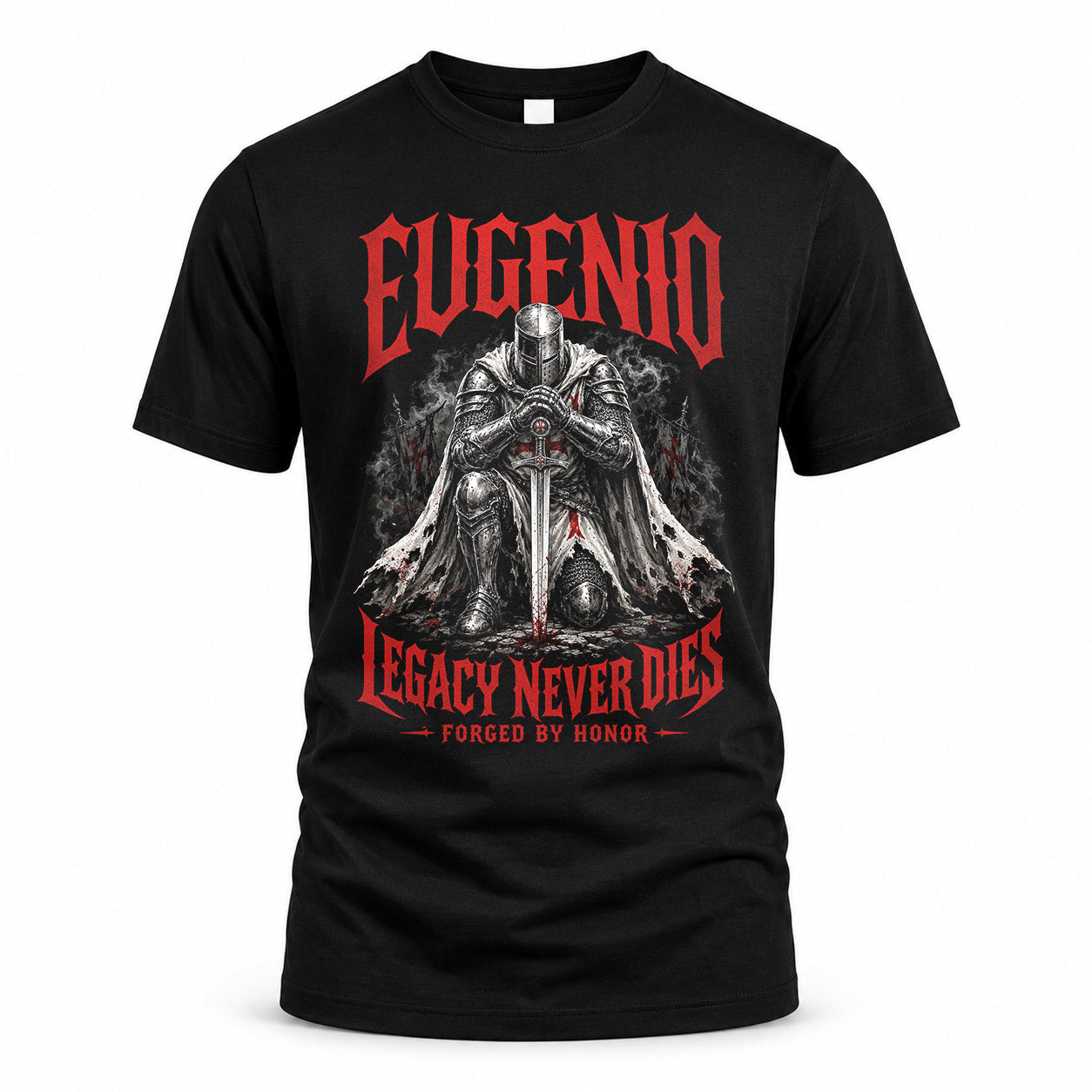 EUGENIO HS90-K04-109 - NAME Legacy Never Dies Forged By Honor Personalized Knight