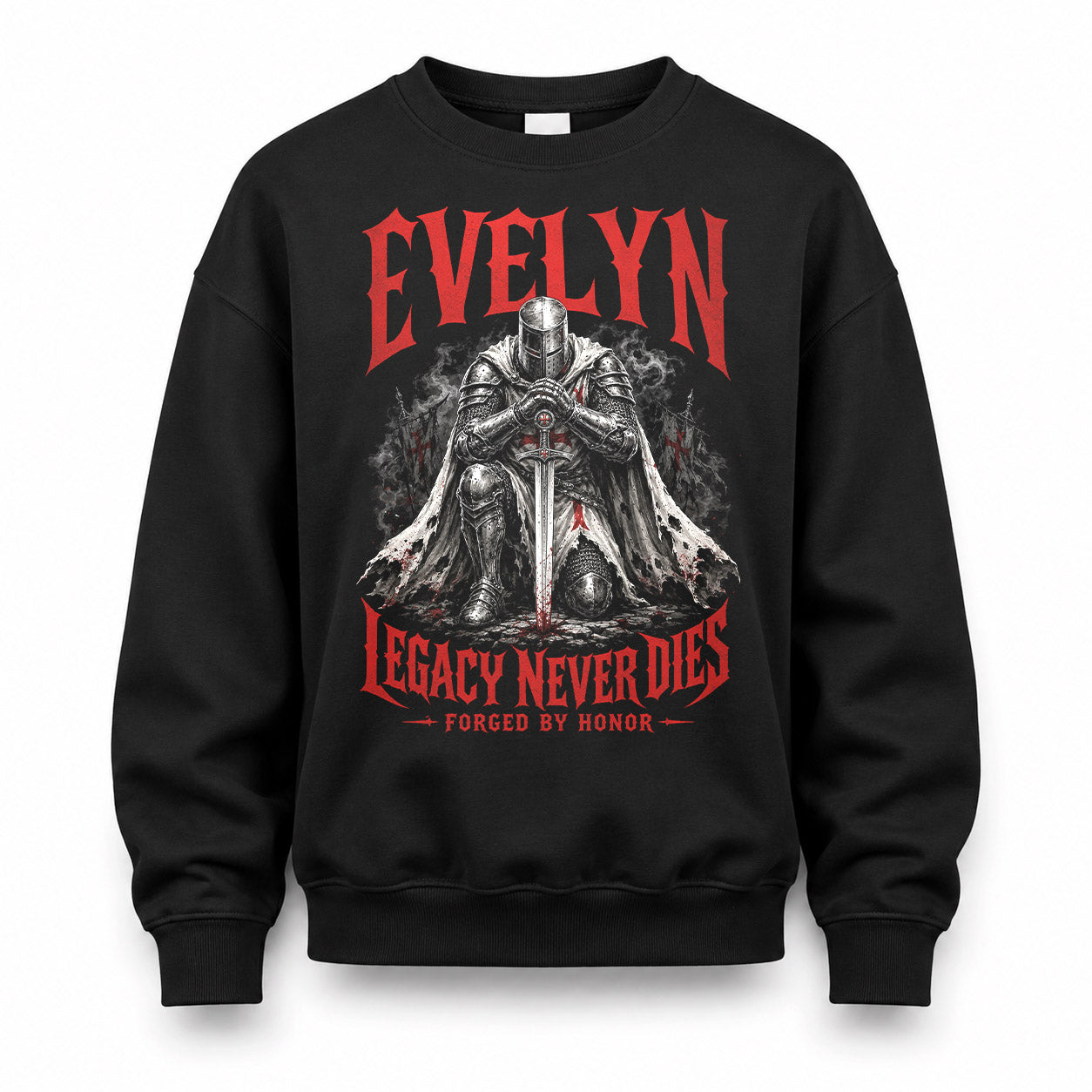 EVELYN HS90-K04-109 - NAME Legacy Never Dies Forged By Honor Personalized Knight