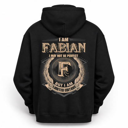 FABIAN PH55-T25-Personalized Name Quote Apparel “I Am NAME May Not Be Perfect But I Am Limited Edition”