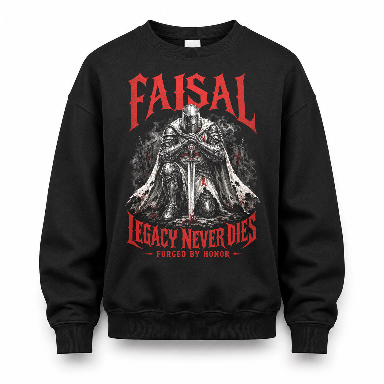 FAISAL HS90-K04-109 - NAME Legacy Never Dies Forged By Honor Personalized Knight