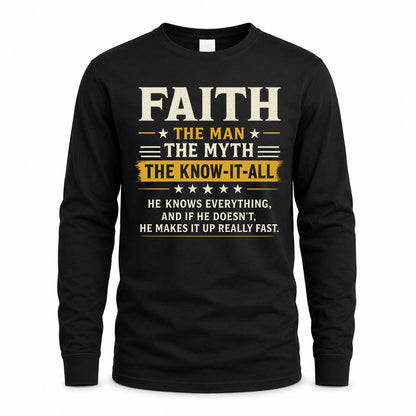 FAITH TM90-K04-125 - NAME Legendary Know-It-All Personalized Funny Shirt