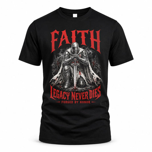 FAITH HS90-K04-109 - NAME Legacy Never Dies Forged By Honor Personalized Knight