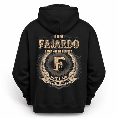 FAJARDO PH55-T25-Personalized Name Quote Apparel “I Am NAME May Not Be Perfect But I Am Limited Edition”