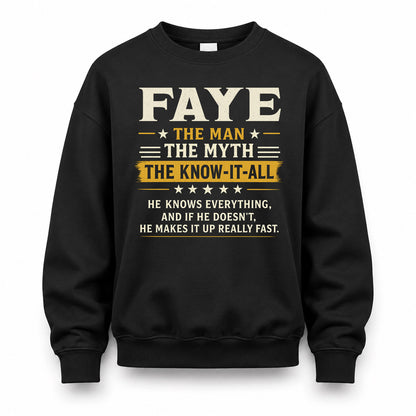 FAYE TM90-K04-125 - NAME Legendary Know-It-All Personalized Funny Shirt