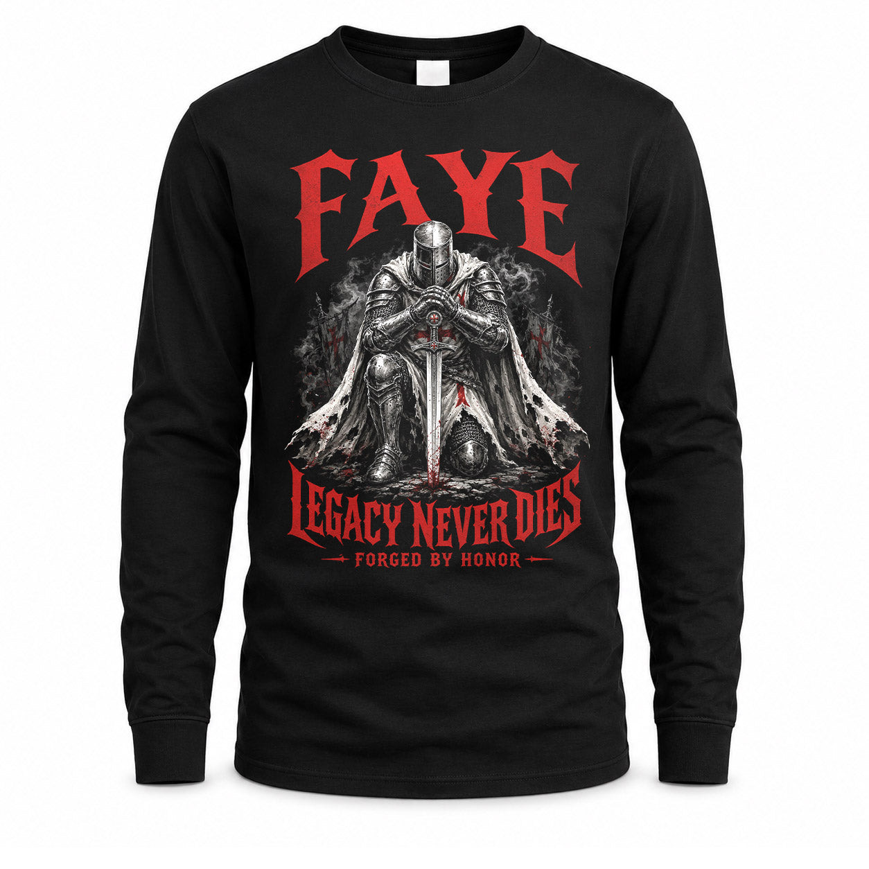 FAYE HS90-K04-109 - NAME Legacy Never Dies Forged By Honor Personalized Knight