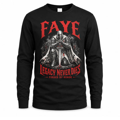 FAYE HS90-K04-109 - NAME Legacy Never Dies Forged By Honor Personalized Knight