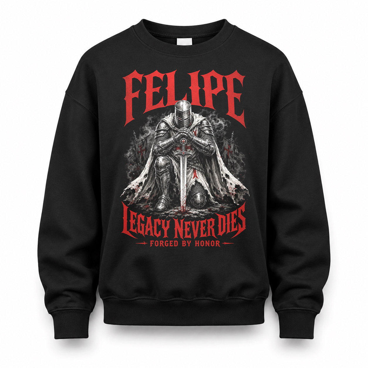 FELIPE HS90-K04-109 - NAME Legacy Never Dies Forged By Honor Personalized Knight