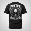 FELIPE P01-K24-229 – Personalized Skull Graphic Apparel “I Am NAME I May Not Be Perfect But I Am Limited Edition”