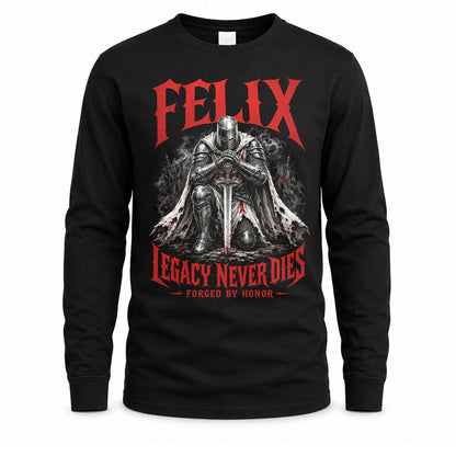 FELIX HS90-K04-109 - NAME Legacy Never Dies Forged By Honor Personalized Knight