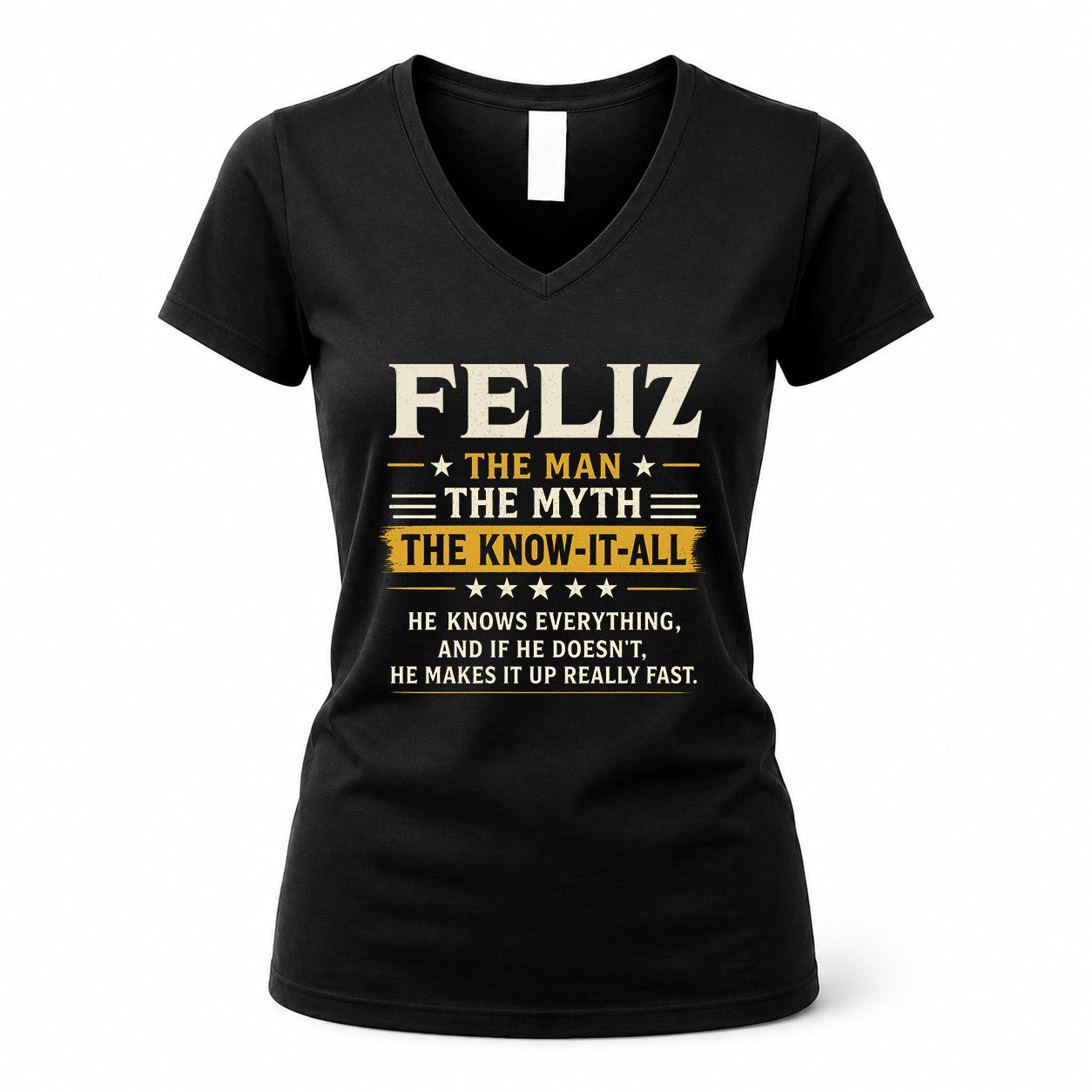 FELIZ TM90-K04-125 - NAME Legendary Know-It-All Personalized Funny Shirt