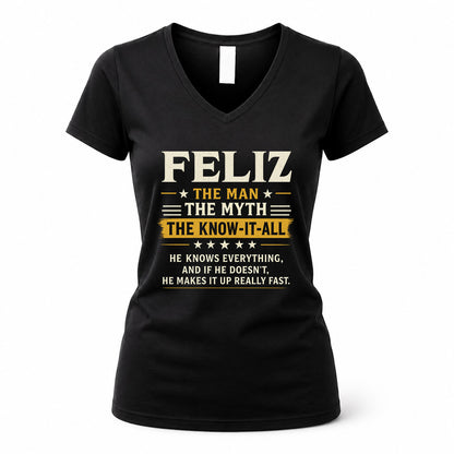 FELIZ TM90-K04-125 - NAME Legendary Know-It-All Personalized Funny Shirt