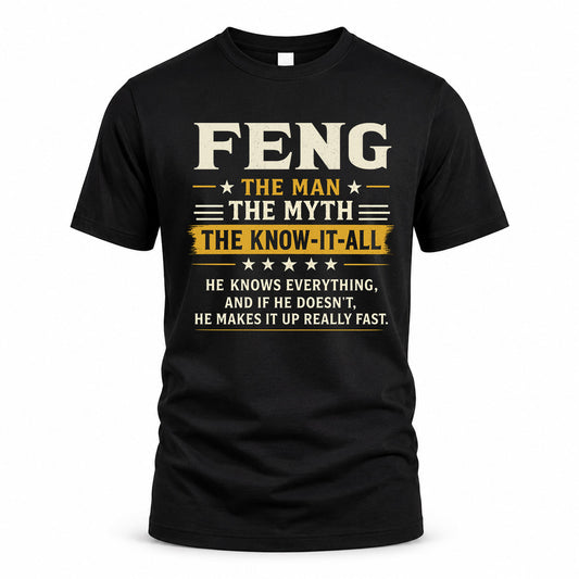 FENG TM90-K04-125 - NAME Legendary Know-It-All Personalized Funny Shirt