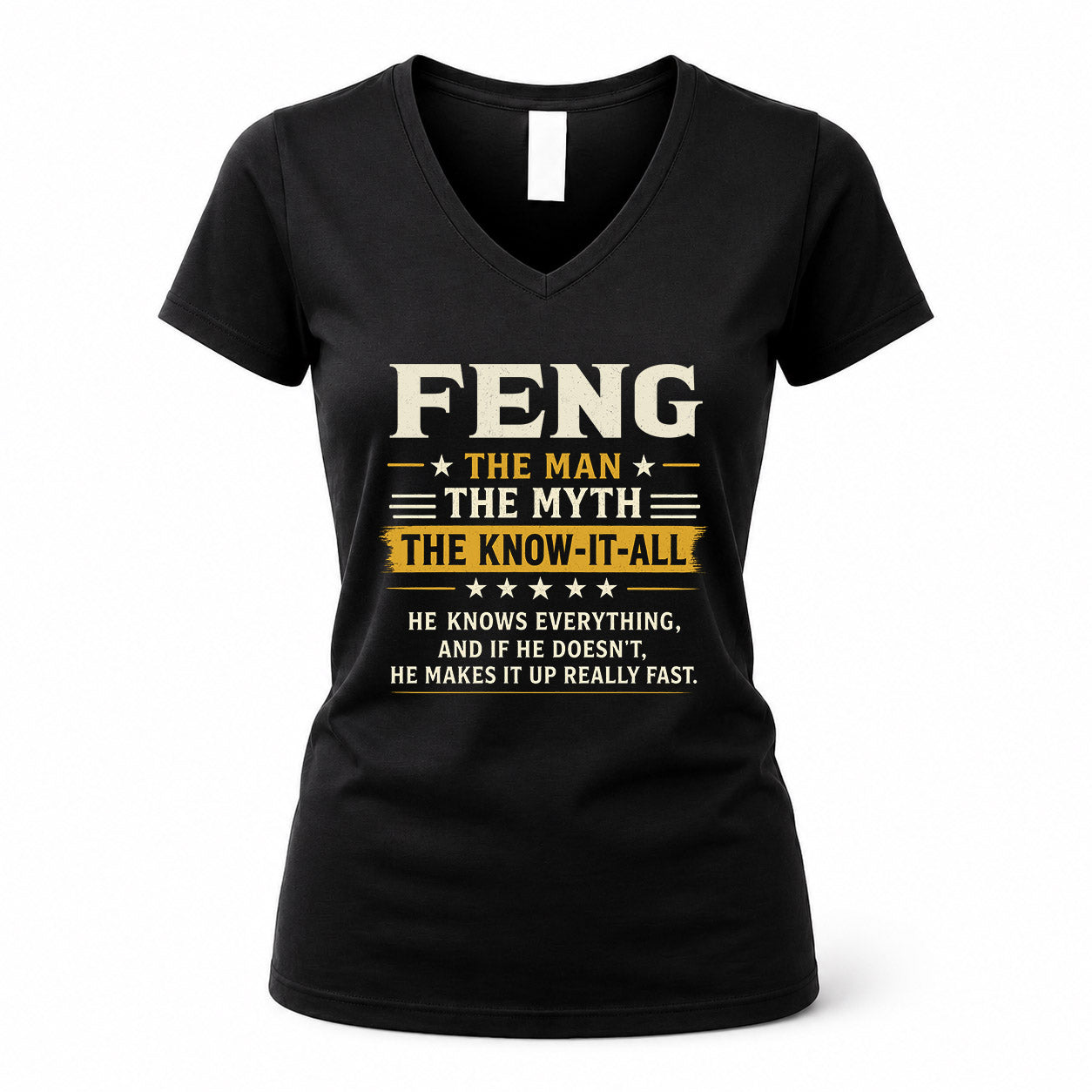 FENG TM90-K04-125 - NAME Legendary Know-It-All Personalized Funny Shirt