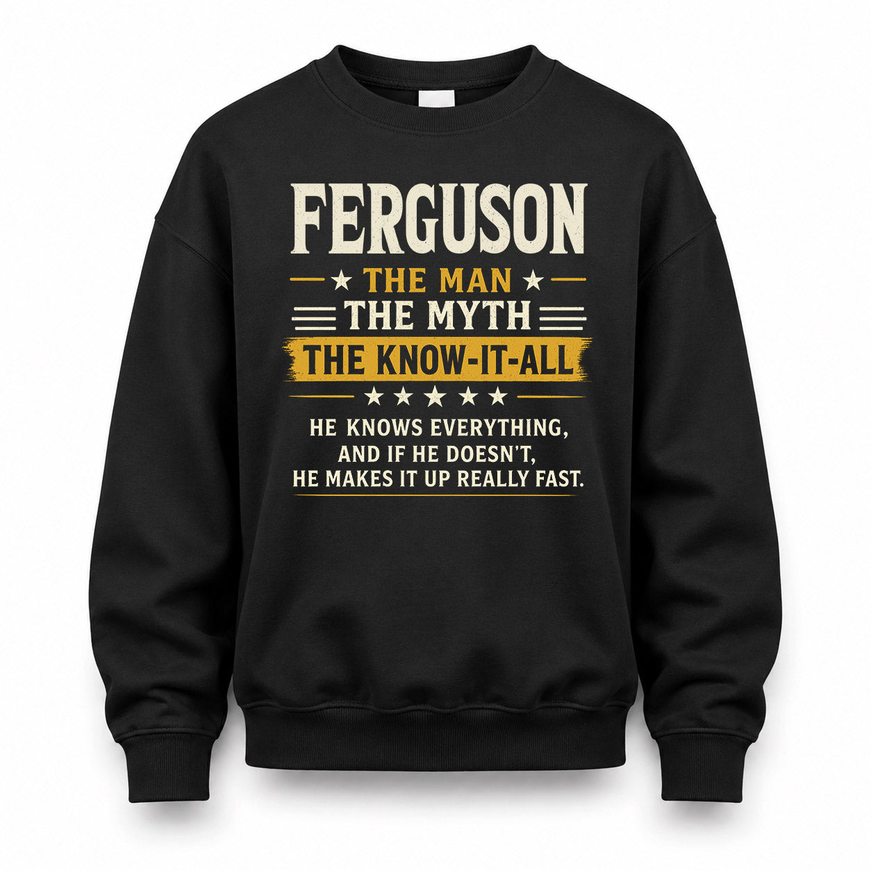 FERGUSON TM90-K04-125 - NAME Legendary Know-It-All Personalized Funny Shirt