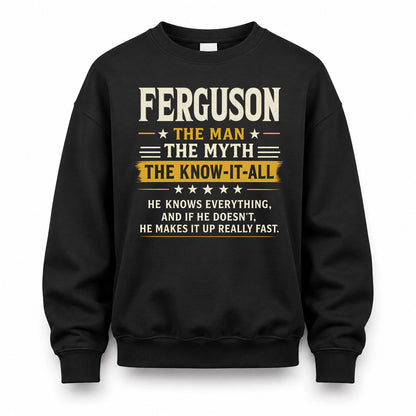 FERGUSON TM90-K04-125 - NAME Legendary Know-It-All Personalized Funny Shirt