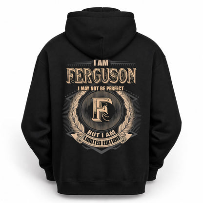 FERGUSON PH55-T25-Personalized Name Quote Apparel “I Am NAME May Not Be Perfect But I Am Limited Edition”