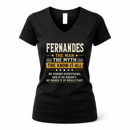 FERNANDES TM90-K04-125 - NAME Legendary Know-It-All Personalized Funny Shirt