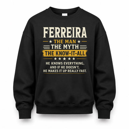 FERREIRA TM90-K04-125 - NAME Legendary Know-It-All Personalized Funny Shirt